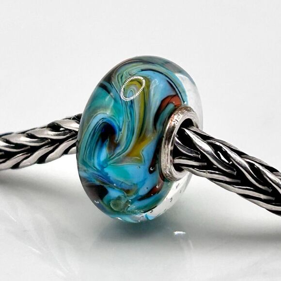 TROLLBEADS Rare Van Gogh Unique #2 LAA 925S colorful swirls, style of the artist - Picture 7 of 10